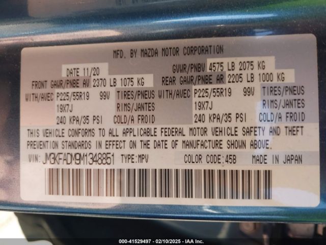 JM3KFADM9M1348851 Mazda Cx-5 Grand Touring