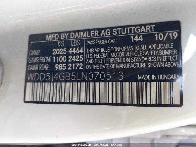 WDD5J4GB5LN070513 Mercedes-Benz CLA 250