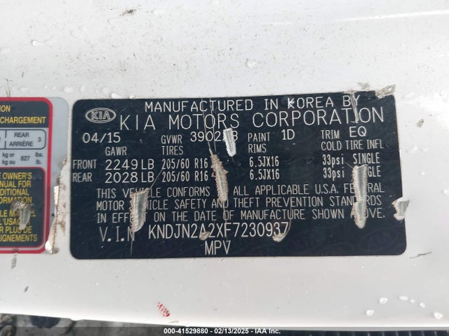 KIA Soul 2015 KNDJN2A2XF7230937 Image 9