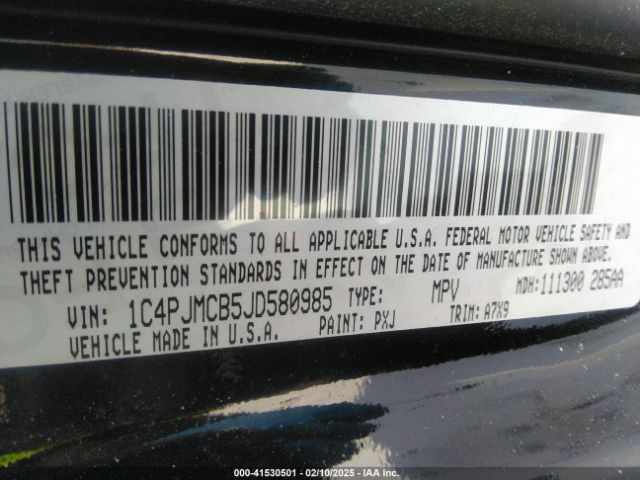 1C4PJMCB5JD580985 Jeep Cherokee Latitude 4x4