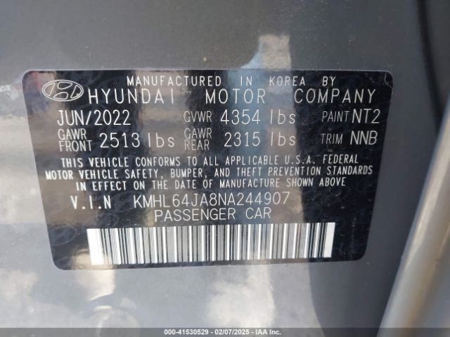 KMHL64JA8NA244907 Hyundai SONATA SEL