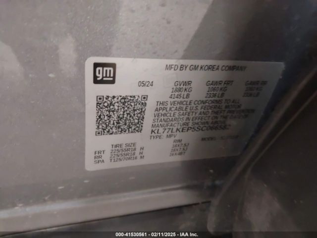 KL77LKEP5SC066582 Chevrolet Trax Fwd Activ