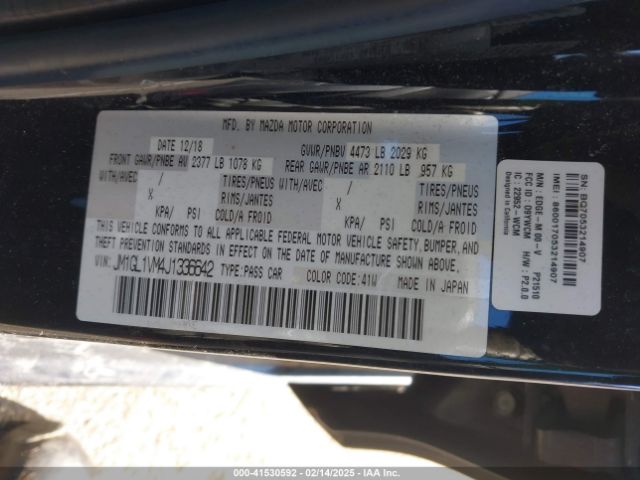 JM1GL1VM4J1336642 Mazda Mazda6 Touring