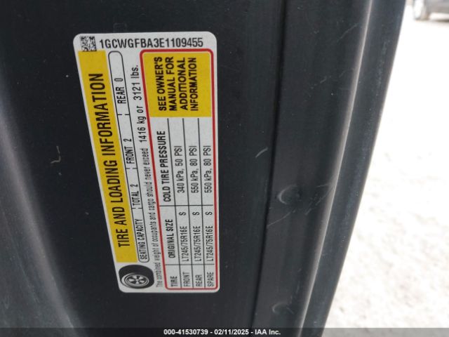1GCWGFBA3E1109455 Chevrolet Express 2500 Work Van