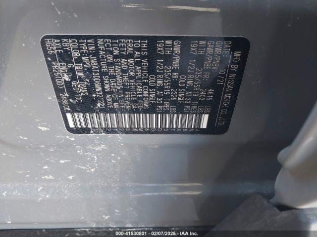 2021 NISSAN ROGUE JN8AT3DD6MW321221 Photo 8