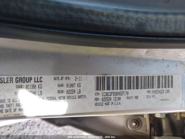 2011 CHRYSLER 200 1C3BC2FB3BN537170 Photo 8