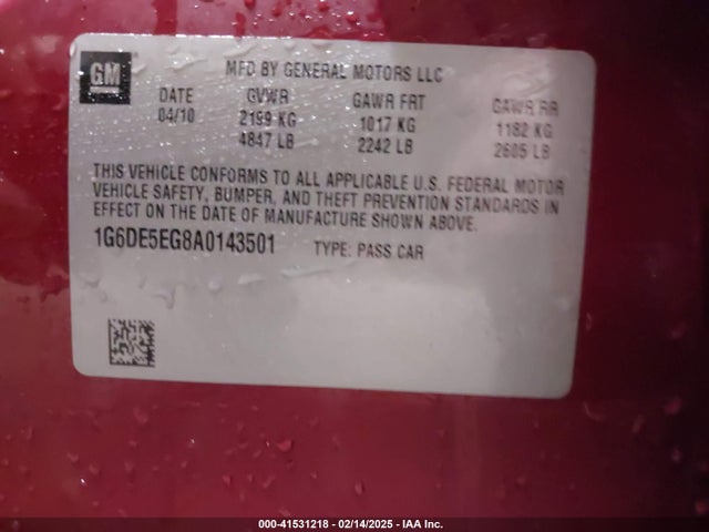 2010 CADILLAC CTS 1G6DE5EG8A0143501 Photo 8