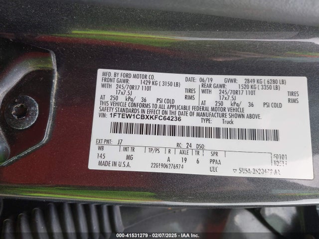 Ford F-150 Xlt 2019 1FTEW1CBXKFC64236 Image 9