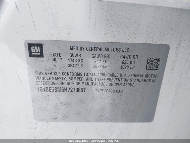 Chevrolet Cruze Lt Auto 2017 1G1BE5SM6H7270837 Image 9