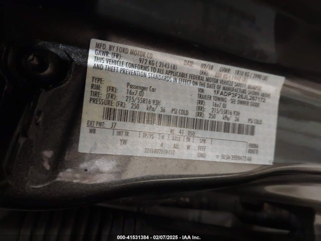 Ford FOCUS SE 2018 1FADP3F26JL267172 Image 9