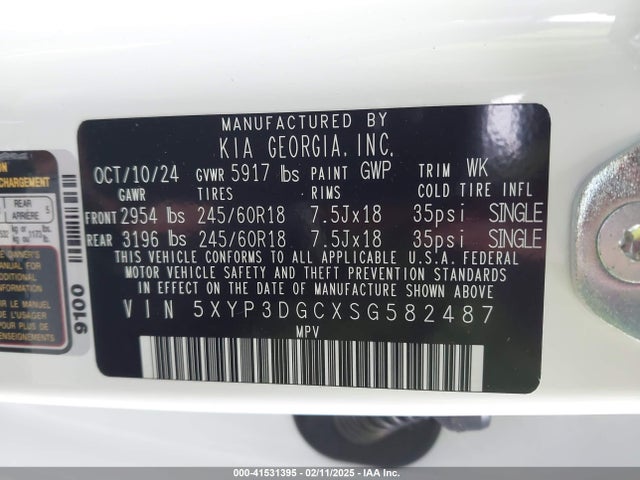 5XYP3DGCXSG582487 KIA Telluride Ex X-pro
