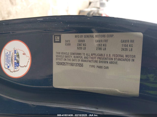 2009 CADILLAC DTS 1G6KD57Y19U137656 Photo 8