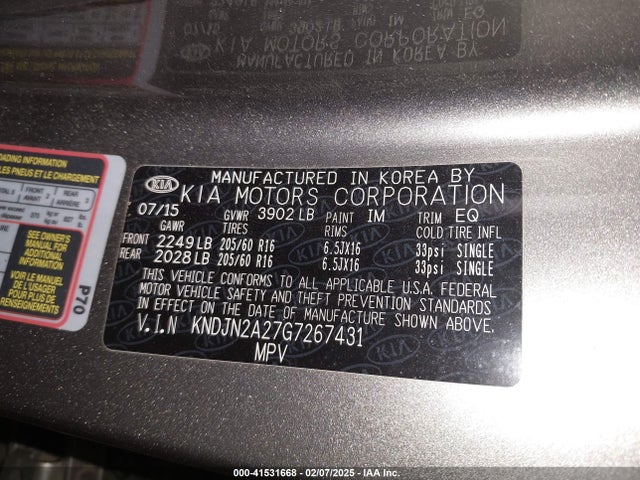 KIA Soul 2016 KNDJN2A27G7267431 Image 9