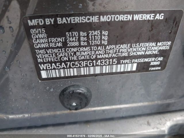 WBA5A7C53FG143315 BMW 528i Xdrive