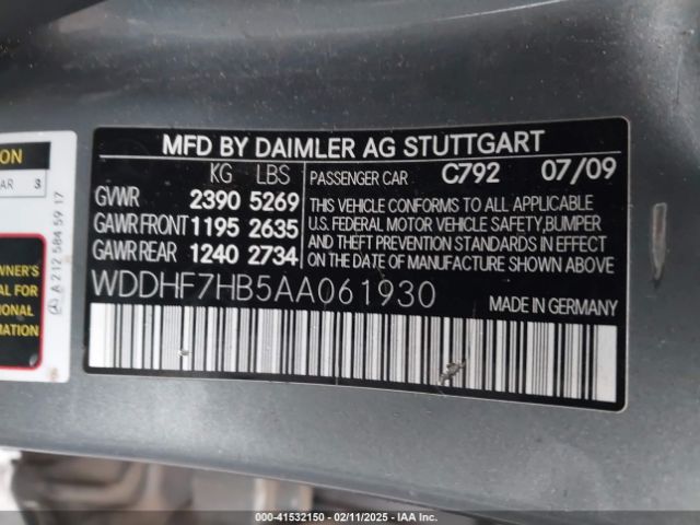 2010 MERCEDES-BENZ E 63 AMG WDDHF7HB5AA061930 Photo 8