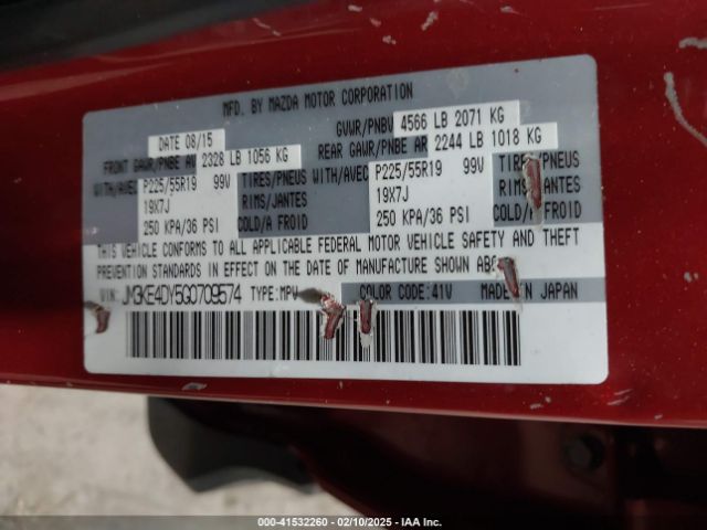 JM3KE4DY5G0709574 Mazda Cx-5 Grand Touring