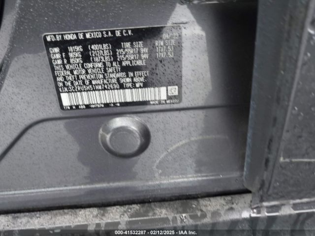 3CZRU5H51NM742690 Honda Hr-v 2wd Ex