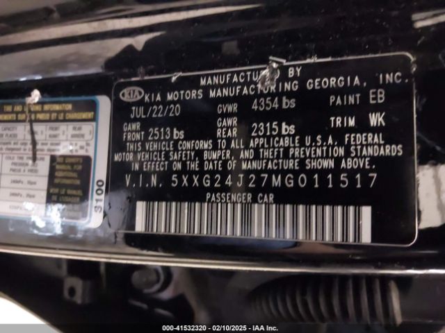 2021 KIA K5 5XXG24J27MG011517 Photo 8