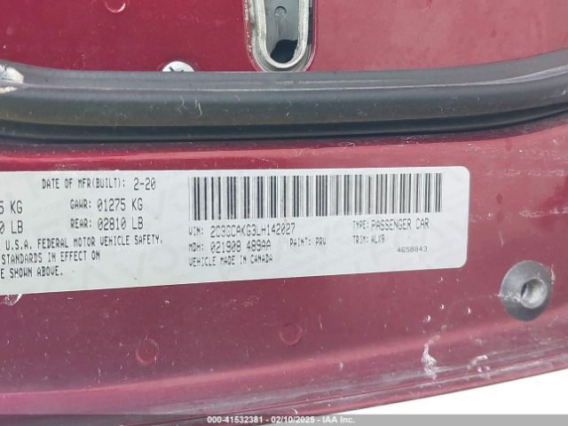 2C3CCAKG3LH142027 Chrysler 300 Limited Awd