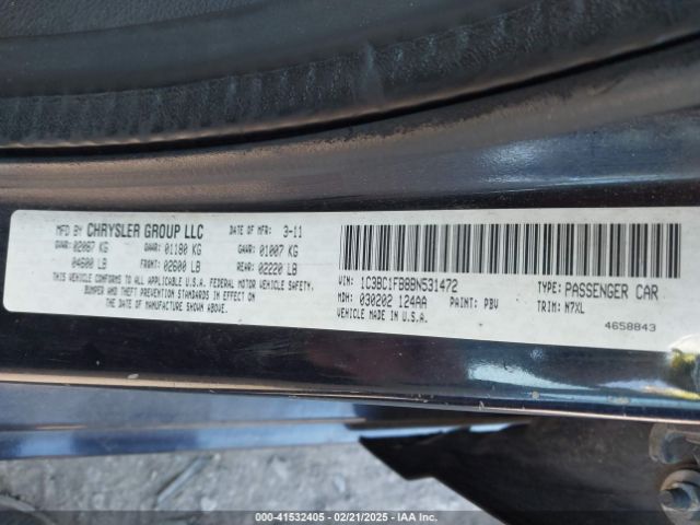 2011 CHRYSLER 200 1C3BC1FB8BN531472 Photo 8