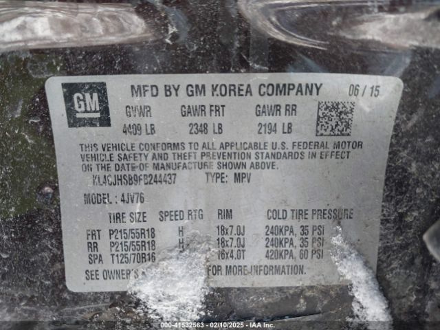 KL4CJHSB9FB244437 Buick Encore Premium