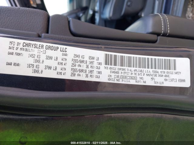 1C4RJEBG9EC336263 Jeep Grand Cherokee Limited