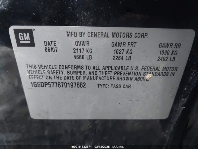 2007 CADILLAC CTS 1G6DP577870197882 Photo 8