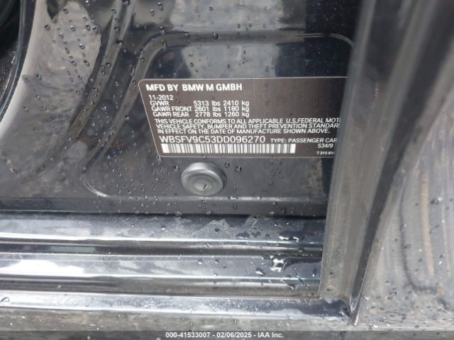 2013 BMW M5 WBSFV9C53DD096270 Photo 8