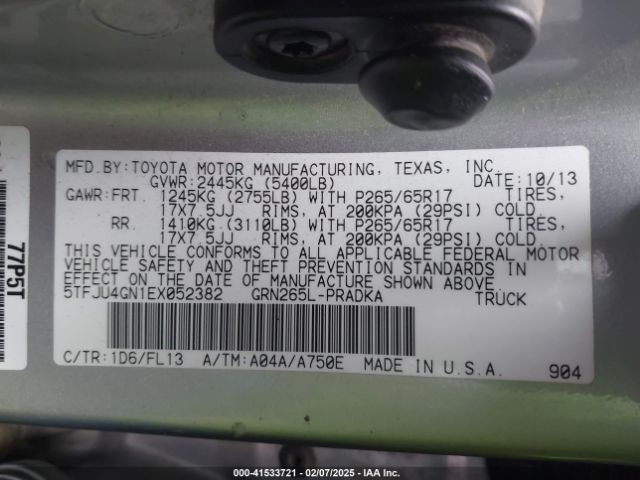 5TFJU4GN1EX052382 Toyota Tacoma Double Cab Prerunner