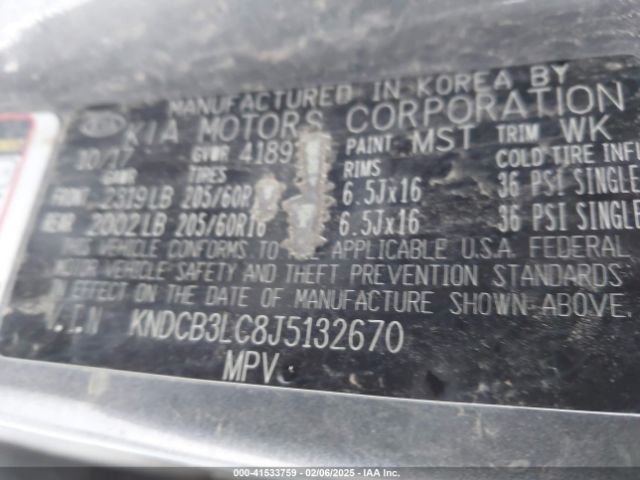 KNDCB3LC8J5132670 KIA NIRO LX