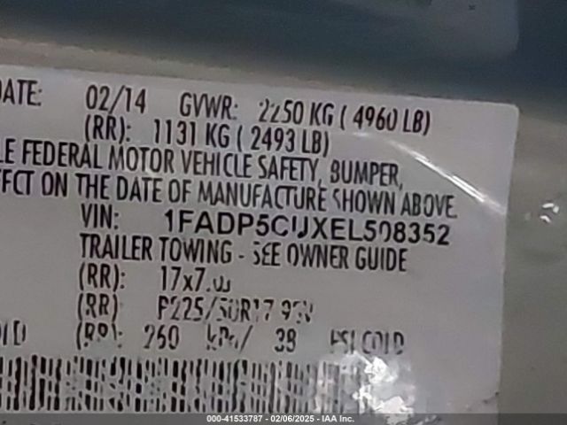 1FADP5CUXEL508352 Ford C-max Energi Sel
