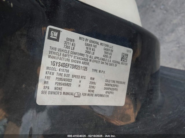 2013 CADILLAC ESCALADE 1GYS4DEF7DR251126 Photo 8