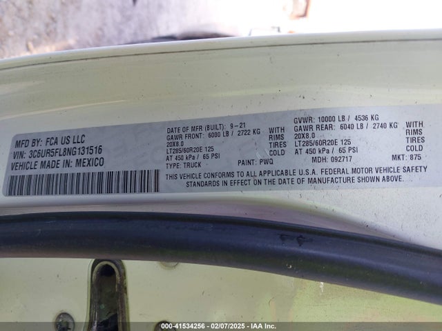 RAM 2500 2022 3C6UR5FL8NG131516 Image 9