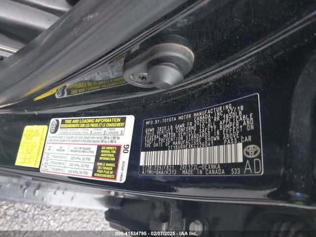 2T1BURHEXKC226041 Toyota COROLLA LE