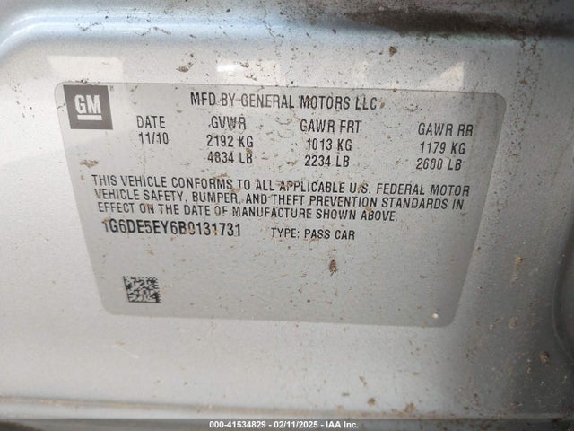 2011 CADILLAC CTS 1G6DE5EY6B0131731 Photo 8