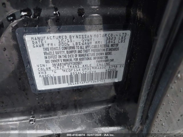 Nissan SENTRA S 2015 3N1AB7APXFY360901 Image 9