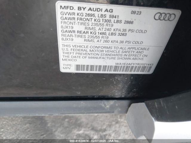 WA1E2AFY7R2021443 Audi Q5 Premium Plus 55 Tfsi E S Line Quattro S Tronic