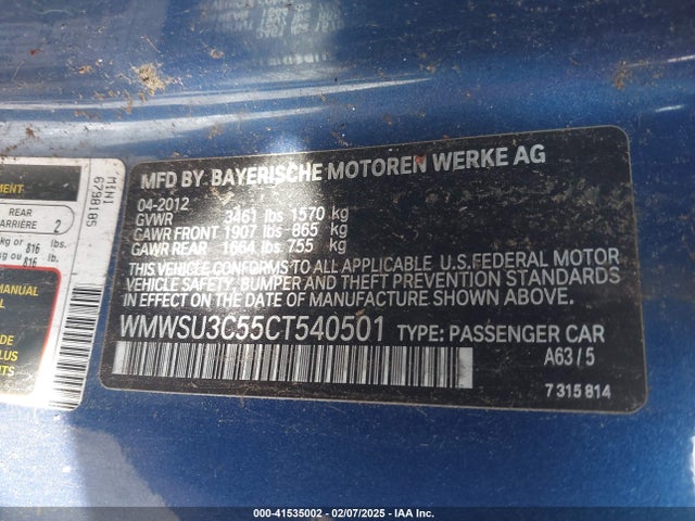 2012 MINI COOPER WMWSU3C55CT540501 Photo 8