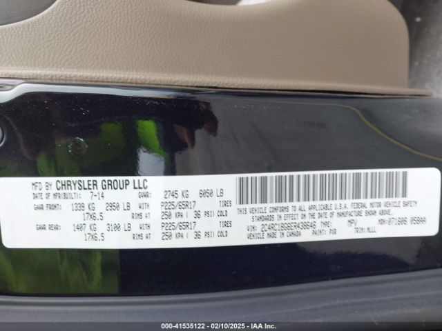 2C4RC1BG6ER438646 Chrysler Town & Country Touring