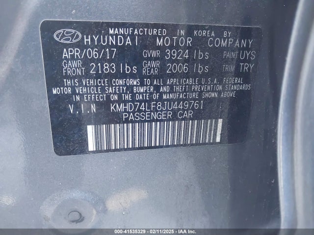 Hyundai ELANTRA SE 2018 KMHD74LF8JU449761 Image 9