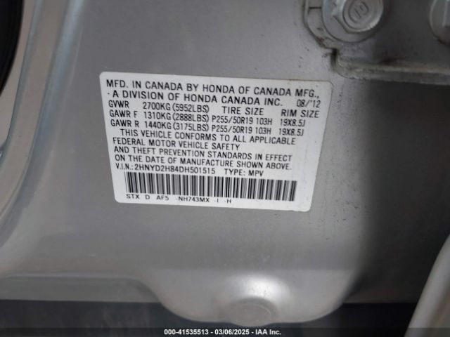 2013 ACURA MDX 2HNYD2H84DH501515 Photo 8