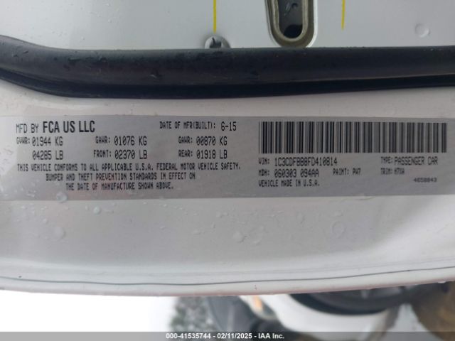 1C3CDFBB8FD410814 Dodge DART SXT