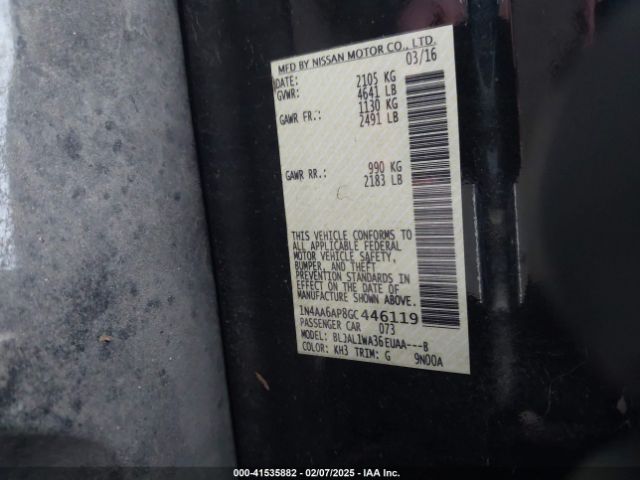 1N4AA6AP8GC446119 Nissan Maxima 3.5 Sr