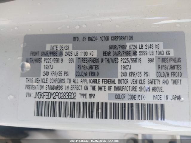 JM3KFBDM2P0283602 Mazda Cx-5 2.5 S Premium