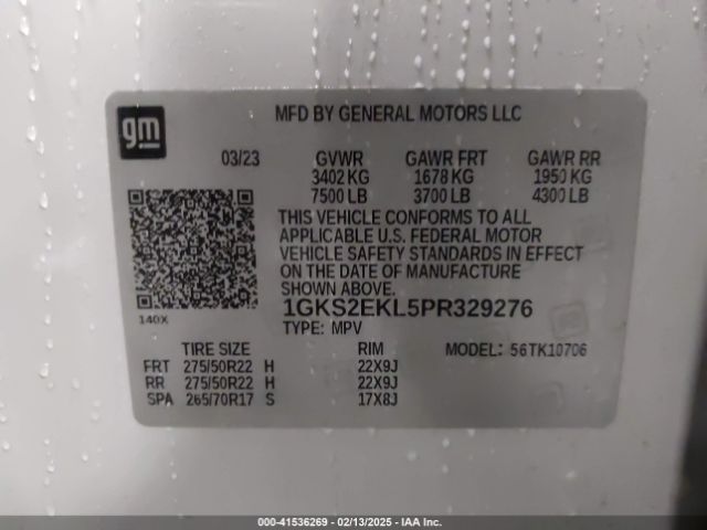 1GKS2EKL5PR329276 GMC Yukon 4wd Denali Ultimate
