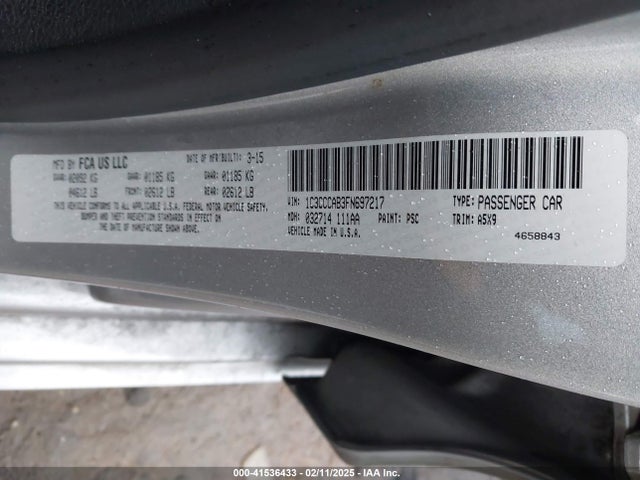 Chrysler 200 Limited 2015 1C3CCCAB3FN697217 Image 9