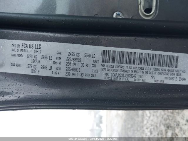 1C4PJMCX1JD579246 Jeep Cherokee Latitude 4x4