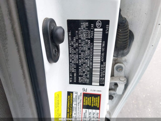 Aukcja sprzedaży 2014 Toyota Camry Le, vin: 4T4BF1FKXER397031, numer aukcji: 41536550