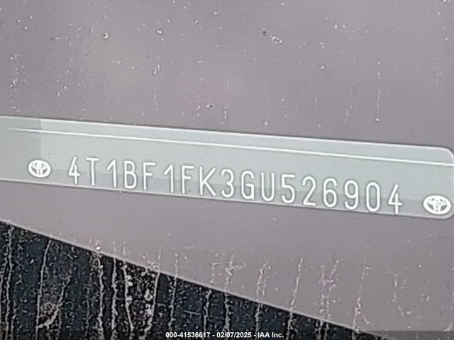 Toyota CAMRY LE 2016 4T1BF1FK3GU526904 Image 9