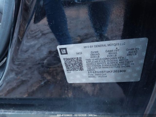 1G1ZG5ST1KF201809 Chevrolet MALIBU RS